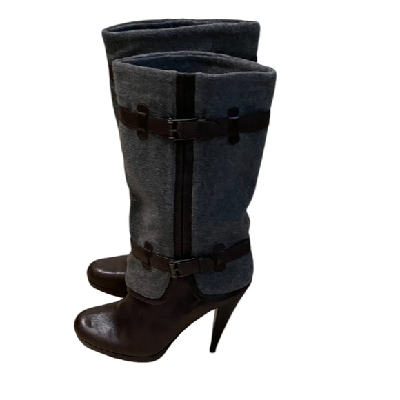 Cole Haan Kennedy Nike Air Leather Wool Mini Platform Knee-High - Picture 6 of 11